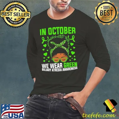 Afro Messy Bun In October We Wear Green Biliary Atresia Leopard T-Shirt
