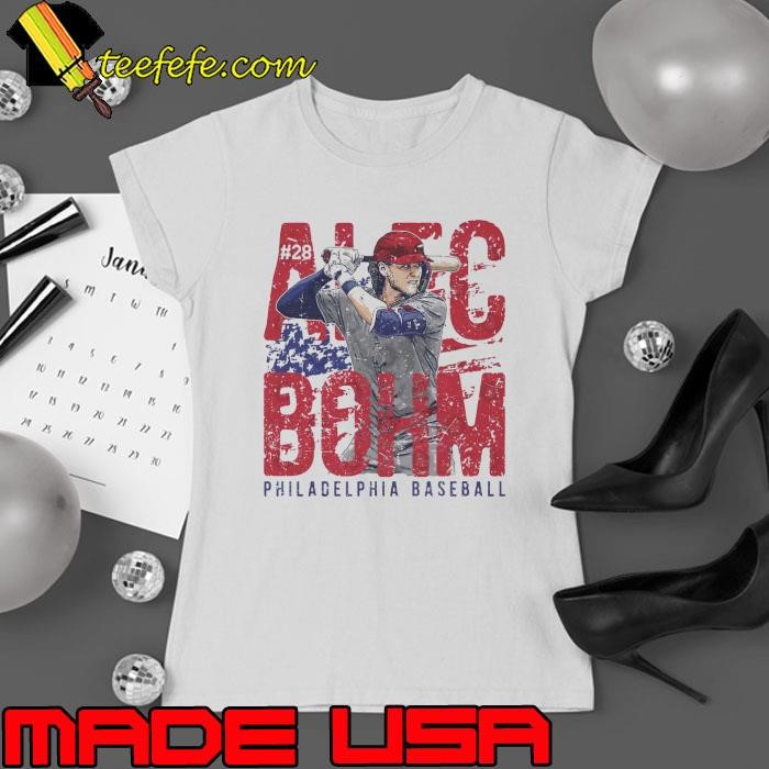 Alec Bohm American professional baseball third baseman Philadelphia American Flag Ladies tee