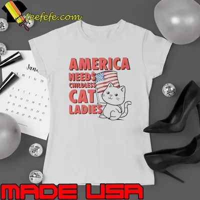 America Needs Childless Cat Ladies Harris Shirt