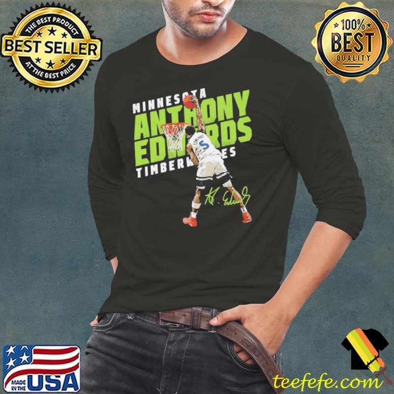 Anthony Edwards Minnesota Slant American professional basketball player Long Sleeve Tee