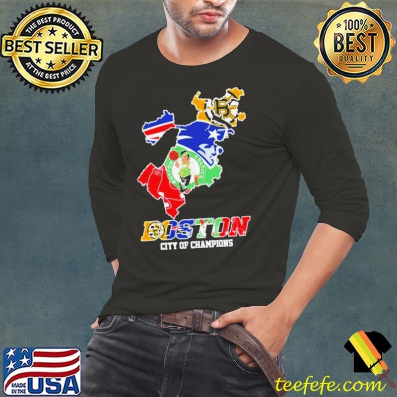 Boston Map Sports Teams Logo Boston City Of Champions Shirt