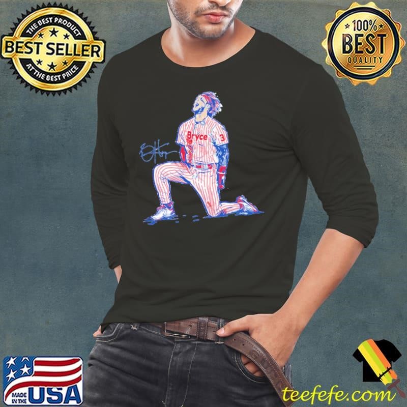Bryce Harper Superstar Pose Signature American professional baseball outfielder T-Shirt