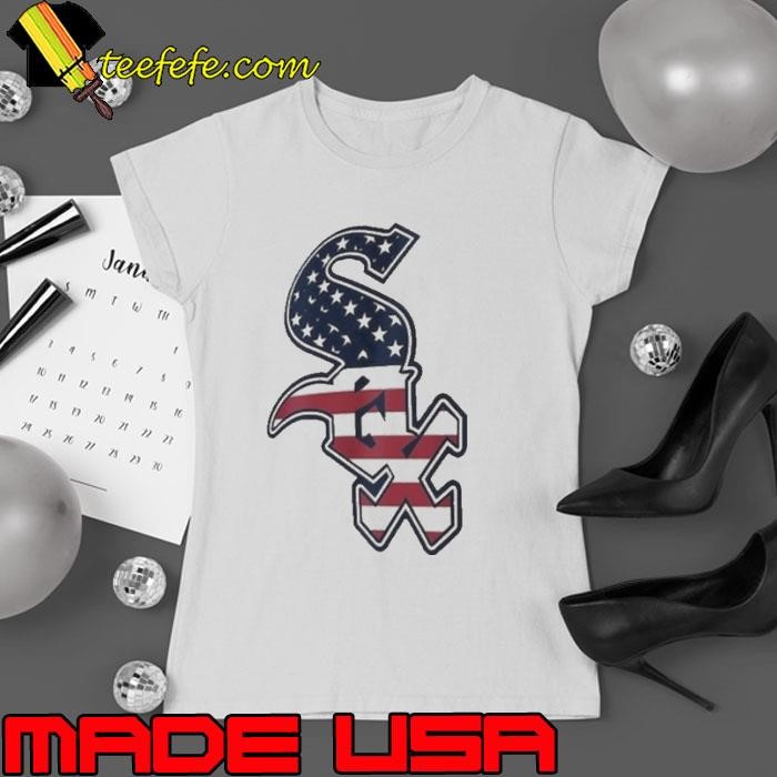 Chicago White Sox Logo 4th Of July Flag Ladies tee
