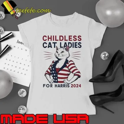 Childless Cat Ladies For Harris 2024 shirt