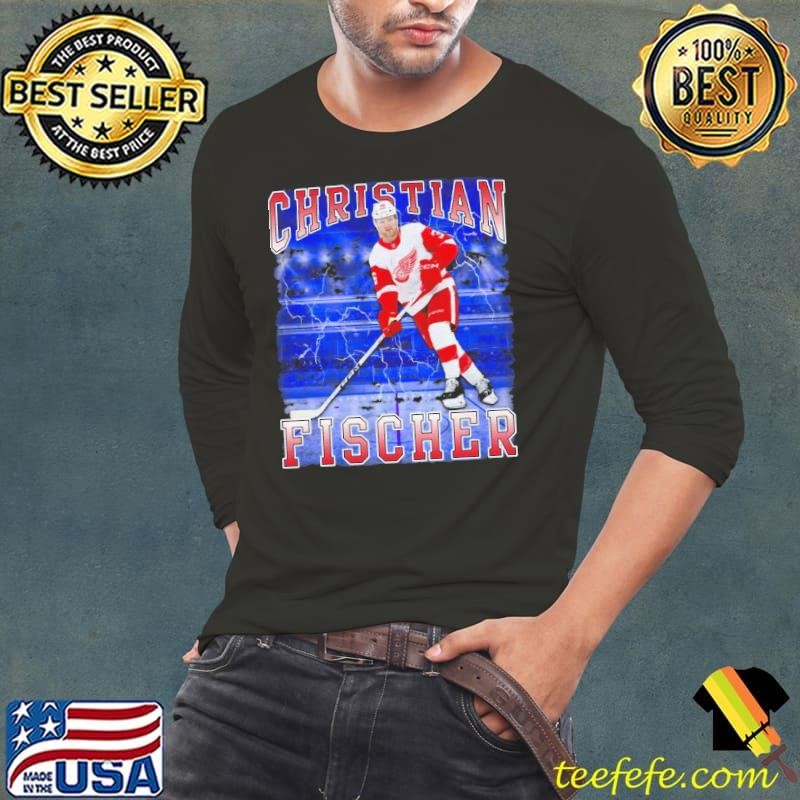 Christian Fischer American professional ice hockey forward Detroit Red Wings Long Sleeve Tee