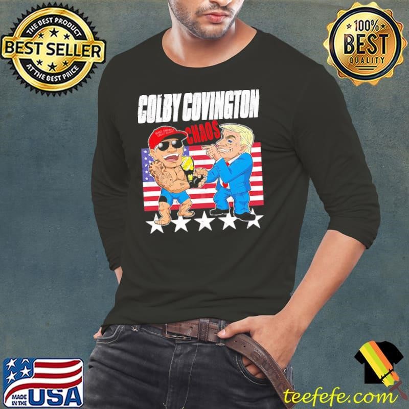 Colby Covington Chaos Trump And Vance President USa Flag Long Sleeve Tee