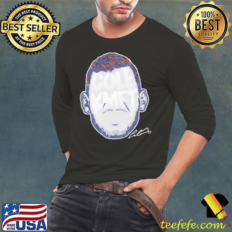 Cole kmet player silhouette American football tight end Chicago Bears Long Sleeve Tee