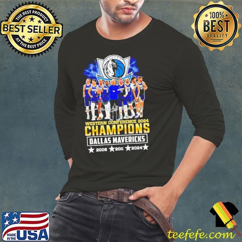 Dallas Mavericks Western Conference Champions 2024 Signatures Long Sleeve Tee