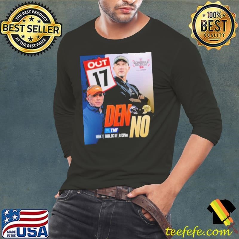 Denver Broncos Vs New Orleans Saints 2024 NFL Schedule Release Long Sleeve Tee