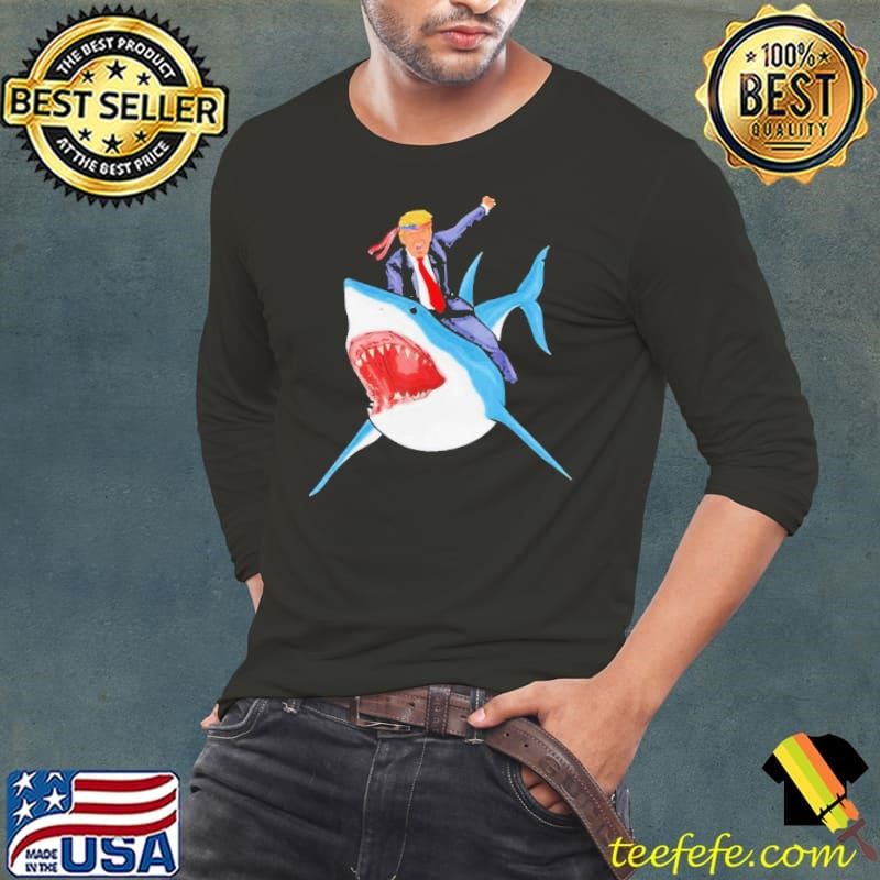 Donald Trump Shark Presiden 4th Of July Usa Amaerica Shirt