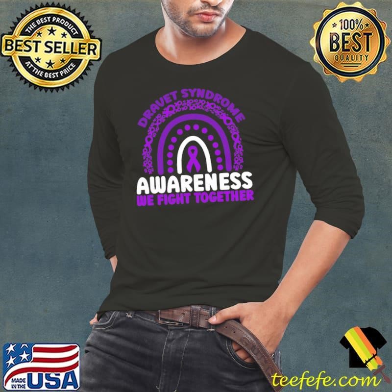 Dravet Syndrome Awareness We Fight Together Rainbow T-Shirt