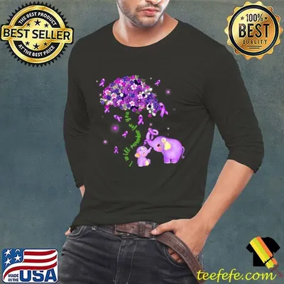 Elephant I Will Remember For You Sunflower Alzheimer T-Shirt