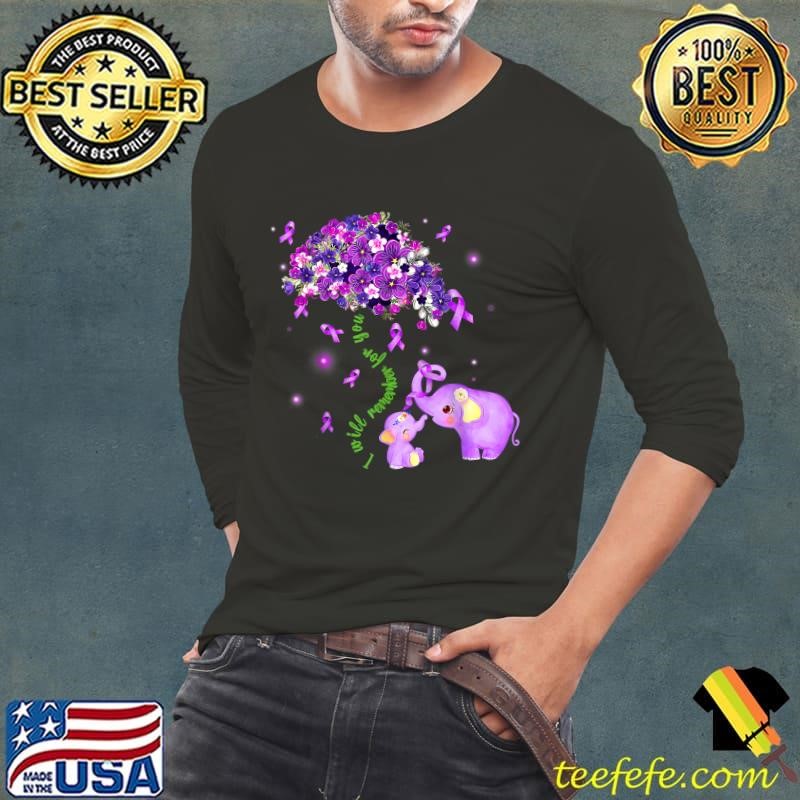 Elephant I Will Remember For You Sunflower Alzheimer Long Sleeve Tee