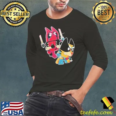 Friends Bluey Deadpool And Wolverine Shirt