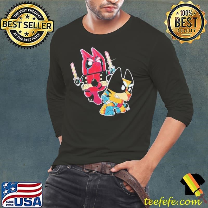 Friends Bluey Deadpool And Wolverine Shirt