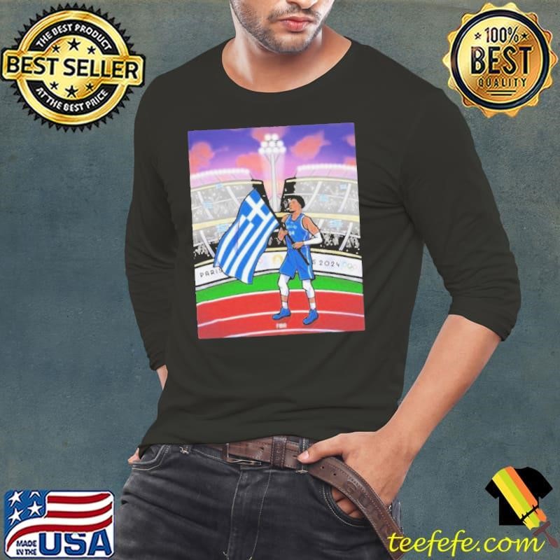 Giannis Antetokounmpo Will Be Gr Greece’s Flag Bearer Long Sleeve Tee