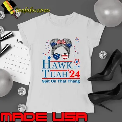 Hawk Tush Messy Bun Hawk Tuah 24 Spit On That Thing T-Shirt