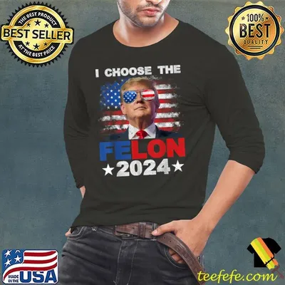 I Choose The Felon 2024 Support Trump Election Stars T-Shirt