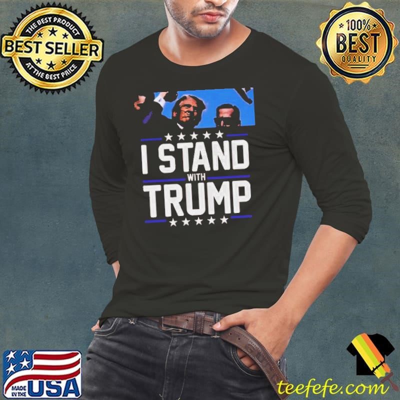 I Stand With Trump 2024 Campaign Long Sleeve Tee