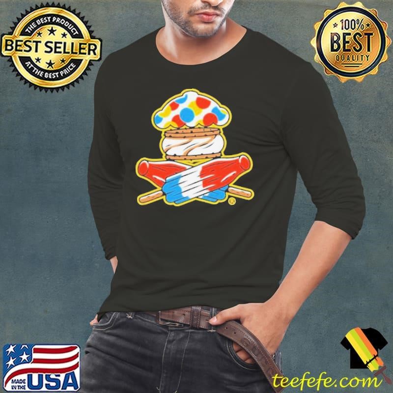 Ice Cream Frozen Treat Crossbones Long Sleeve Tee