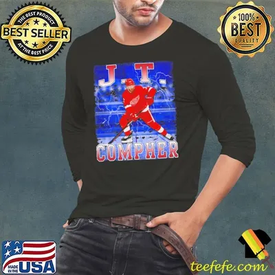 J.T. Compher American professional ice hockey center Detroit Red Wings T-Shirt