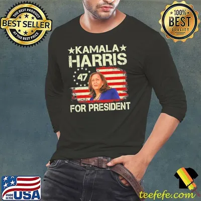 Kamala Harris For President 47 American Flag Election T-Shirt