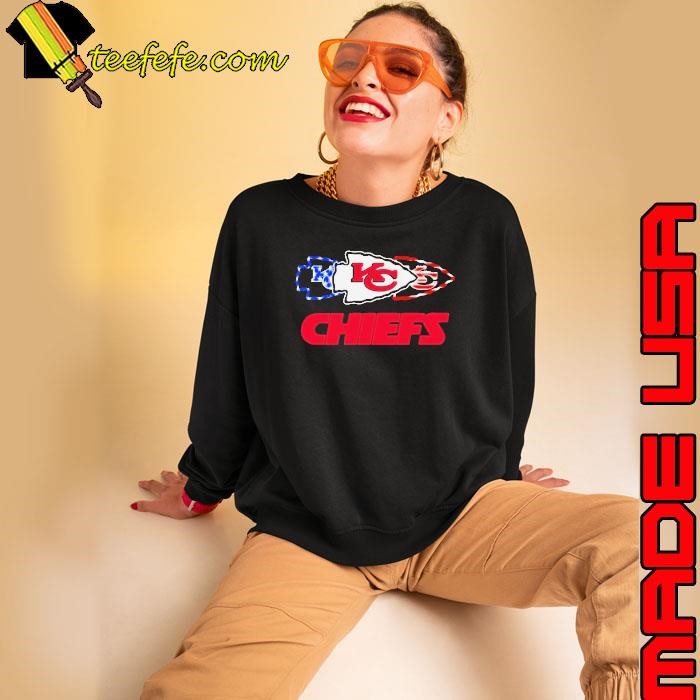 Kansas City Chiefs American Flag Celebrating 4th Of July Sweatshirt