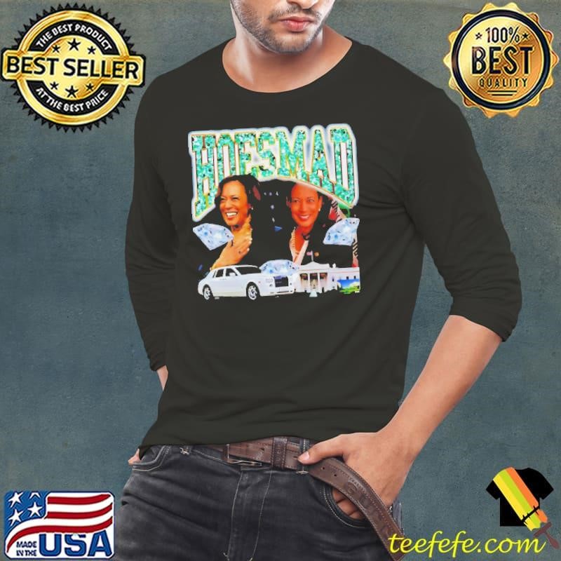 Lookatdustin Wearing Kamala Harris Hoes Mad Long Sleeve Tee