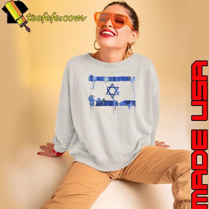 Marina Medvin Distressed Israeli Flag Sweatshirt