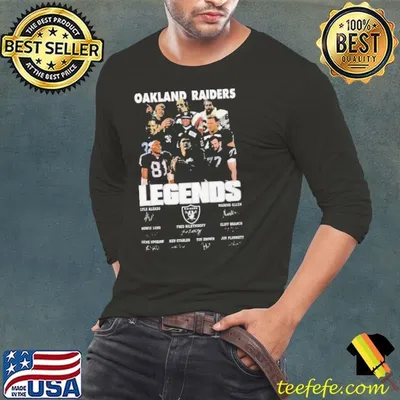 NFL Oakland Raiders American Football Team Legends Signatures Shirt