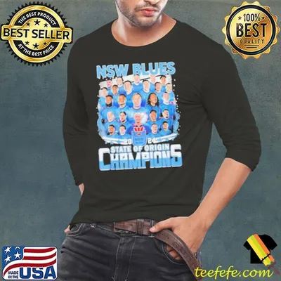 NSW Blues Team 2024 State Of Origin Champions Shirt