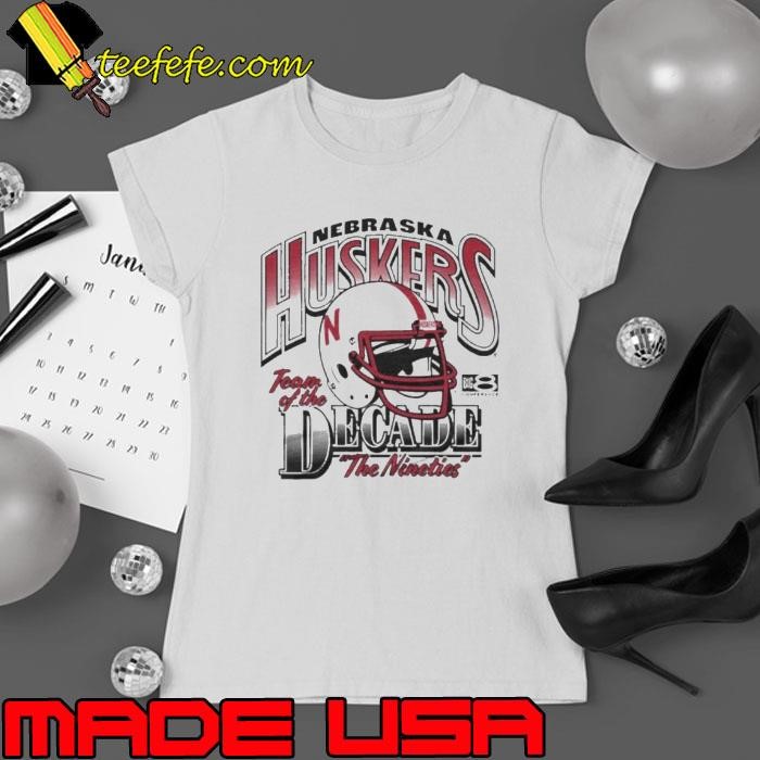 Nebraska Huskers The Nineties Team of the Decade Ladies tee