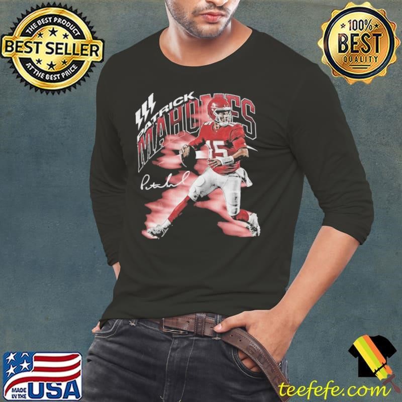 Patrick Mahomes American football quarterback Kansas City Retro Long Sleeve Tee