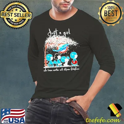 Peanuts Characters Just A Girl Who Loves Winter And Miami Dolphins shirt