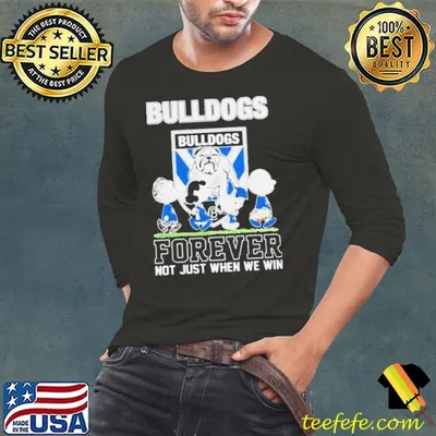 Peanuts Characters Walking Canterbury-Bankstown Bulldogs Forever Not Just When We Win Shirt