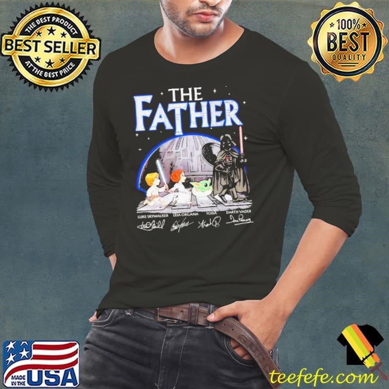 Star Wars The Father Darth Vader Luke Skywalker’s Leia Yoda Signatures Long Sleeve Tee