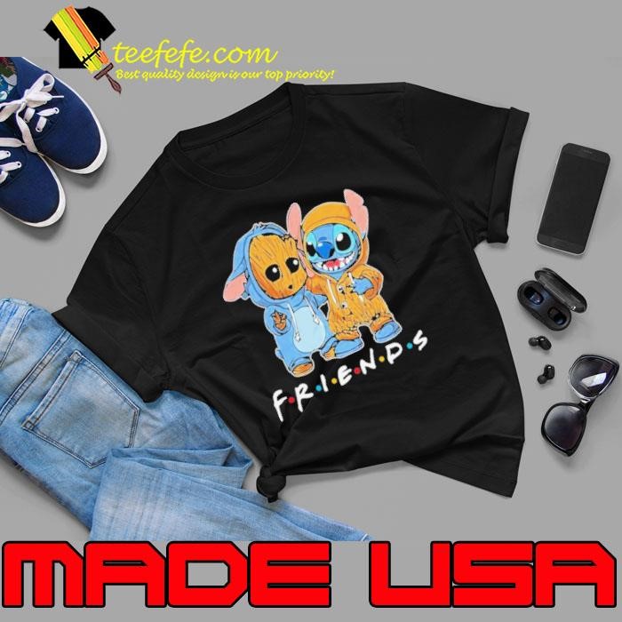 Stitch and groot marvel friends for life disney fan 2024 shirt