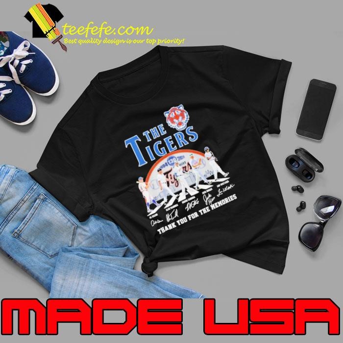 The Detroit Tigers 130 years 1894-2024 Abbey Road Thank You For The Memories Signatures shirt