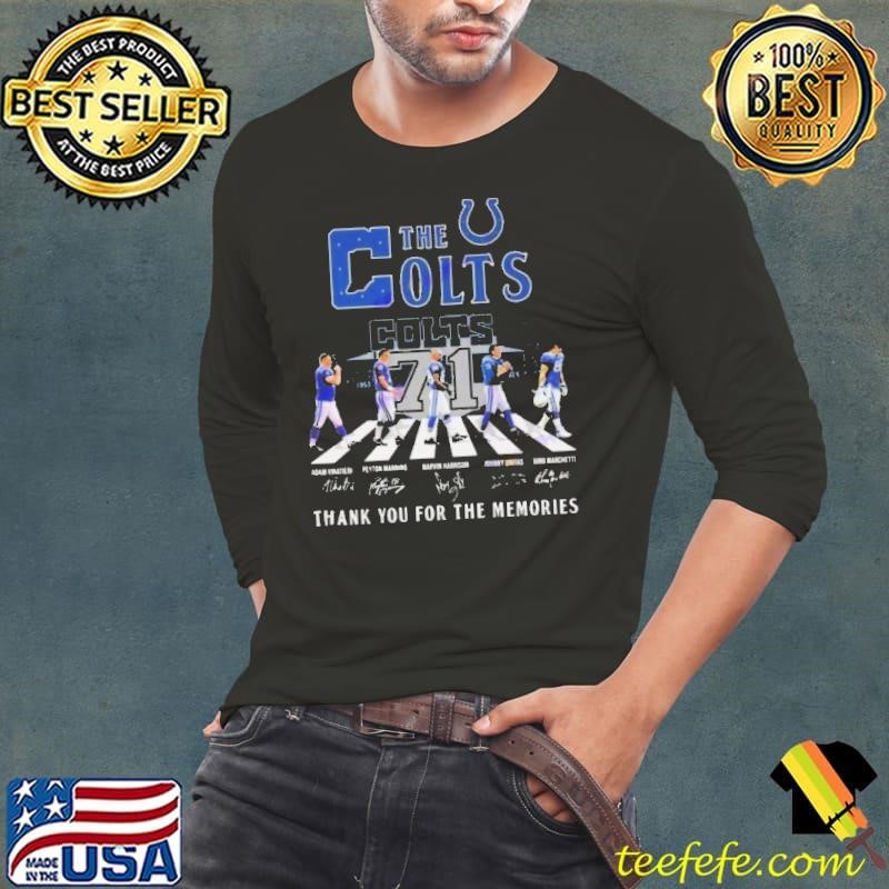 The Indianapolis Colts Signatures Thank You For The Memories Abbey Road Long Sleeve Tee