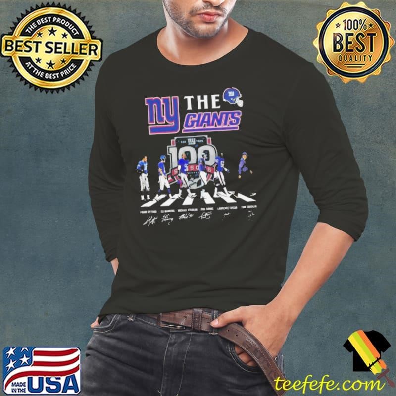 The New York Giants American Football Team NFL Abbey Road Signatures Long Sleeve Tee