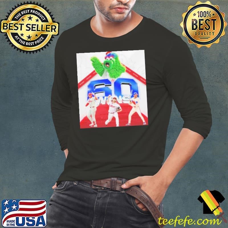 The philadelphia phillies are the first mlb team to 60 wins 2024 Long Sleeve Tee