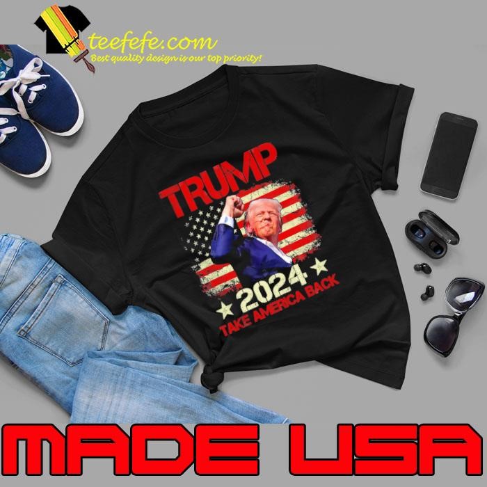 Trump Fist Pump Shot At 2024 Survives Rally Usa Flag Unisex