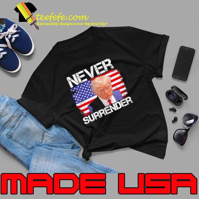 Trump Mug Shot Never Surrender 2024 Unisex
