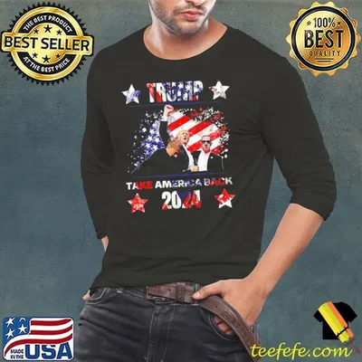 Trump take america back 2024 president trump vance usa flag T-Shirt