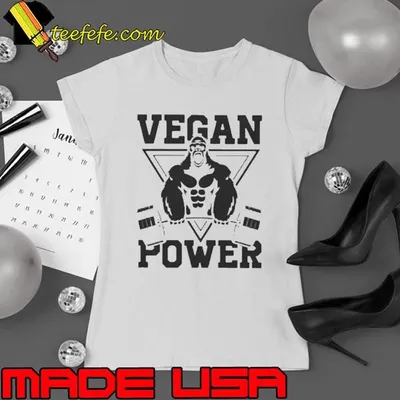 Vegan Power Workout Muscle Gorilla Bodybuilding Shirt