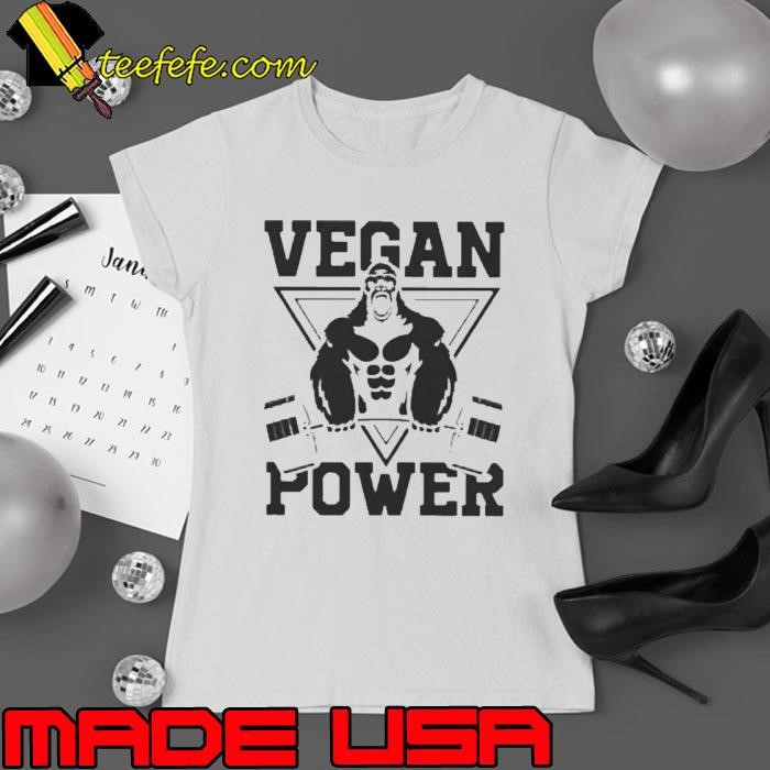 Vegan Power Workout Muscle Gorilla Bodybuilding Shirt