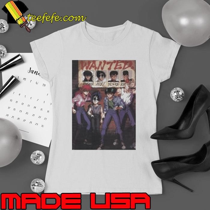 Wanted Kurama Hiei Yusuke Kuwabara Shirt