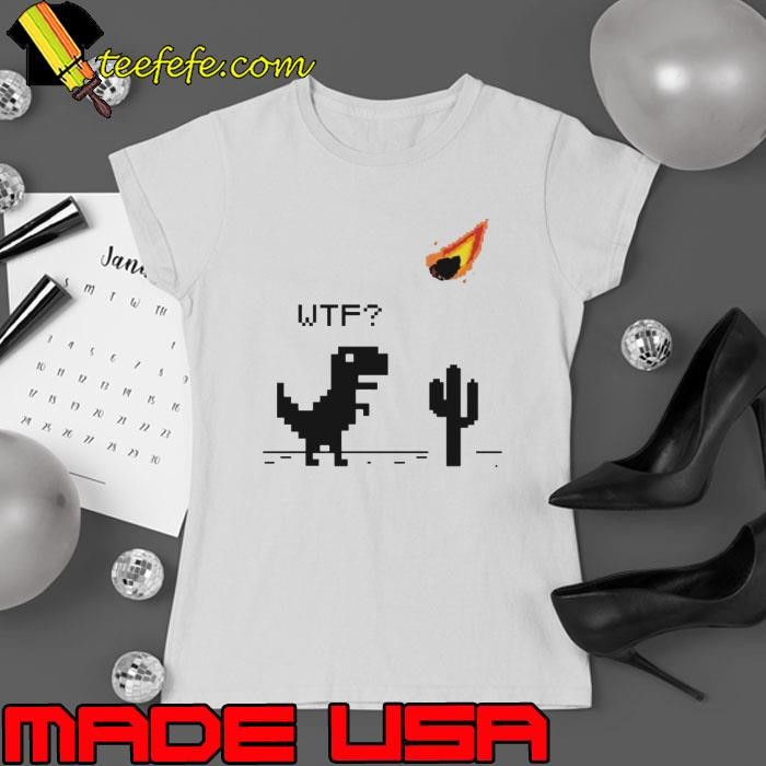 Wtf Monast Art Dinosaur 8-bit Ladies tee