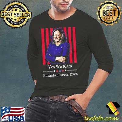 Yes We Kam Kamala Harris For President 2024 American Flag T-Shirt