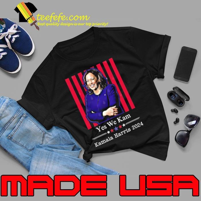 Yes We Kam Kamala Harris For President 2024 American Flag Unisex